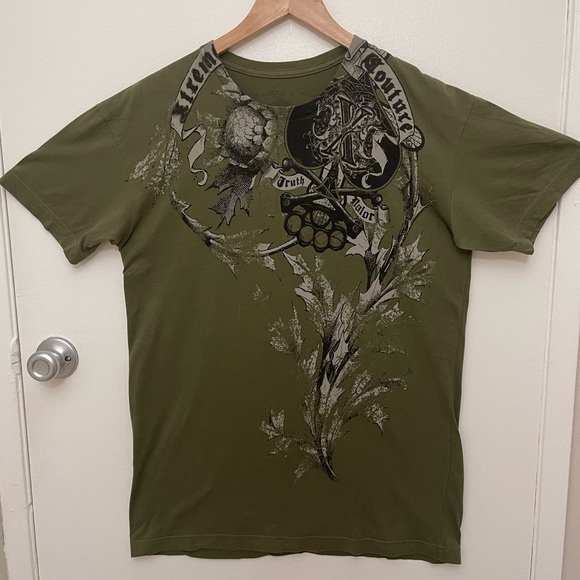 Xtreme Couture Men’s Graphic Shirt size Large in Green - Picture 1 of 10